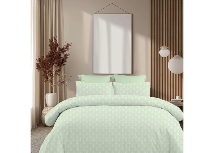 Σετ υπέρδιπλα σεντόνια Vivian olive από 100% βαμβάκι 245x260εκ.
