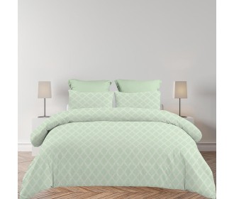 Σετ υπέρδιπλα σεντόνια Lucia olive από 100% βαμβάκι 245x260εκ.