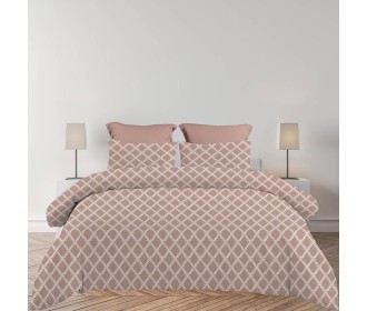 Σετ υπέρδιπλα σεντόνια Lucia chocolat από 100% βαμβάκι 245x260εκ.