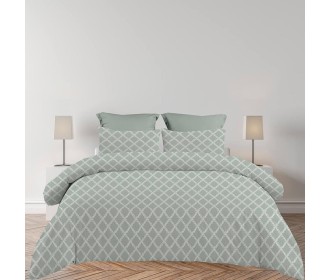 Σετ υπέρδιπλα σεντόνια Lucia grey από 100% βαμβάκι 245x260εκ.