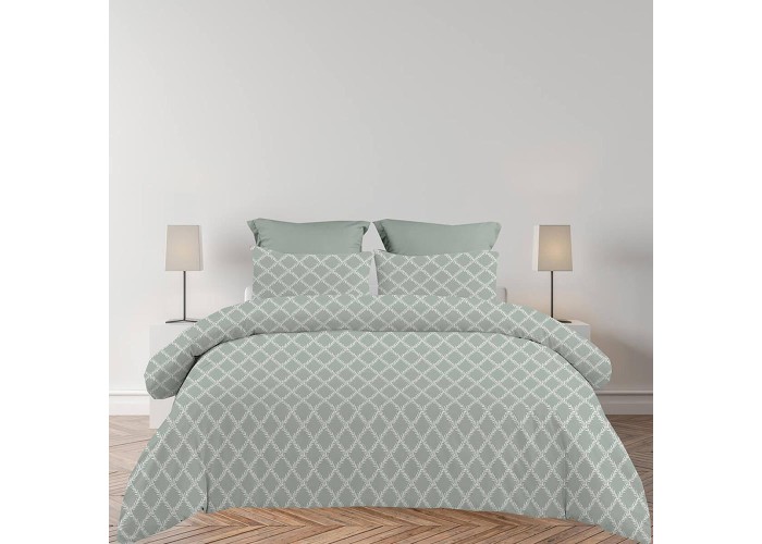 Σετ υπέρδιπλα σεντόνια Lucia grey από 100% βαμβάκι 245x260εκ.