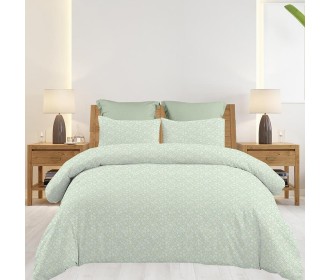 Σετ υπέρδιπλα σεντόνια Emily olive από 100% βαμβάκι 245x260εκ.