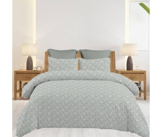 Σετ υπέρδιπλα σεντόνια Emily grey από 100% βαμβάκι 245x260εκ.