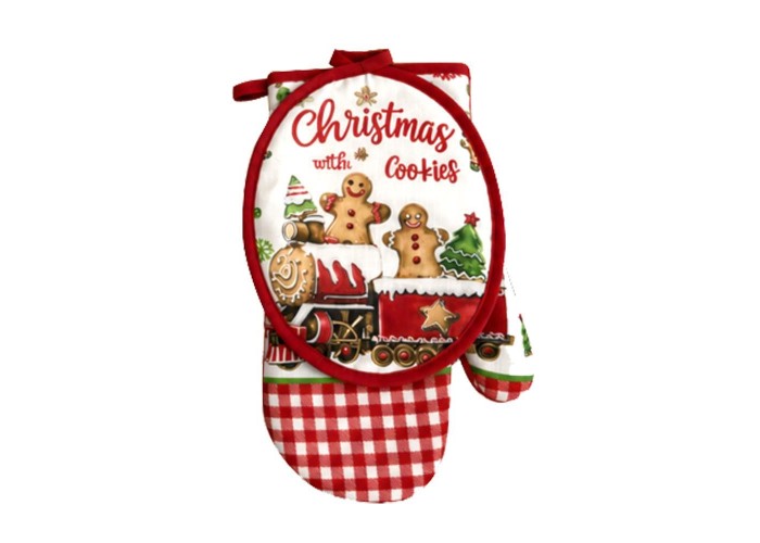 Σετ πιάστρα-γάντι φούρνου Seasonal Μπισκοτούλης 100% βαμβάκι Σετ πιάστρα-γάντι φούρνου Seasonal Μπισκοτούλης 100% βαμβάκι
