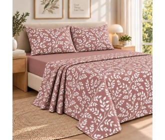 Σετ υπέρδιπλα σεντόνια Irida dusty rose από 100% βαμβάκι 245x260εκ. Σετ υπέρδιπλα σεντόνια Irida dusty rose από 100% βαμβάκι 245x260εκ.
