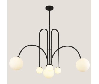 Φωτιστικό οροφής από μέταλλο και γυαλί Y85xØ100εκ. Φωτιστικό οροφής από μέταλλο και γυαλί Y85xØ100εκ.