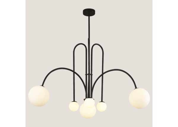 Φωτιστικό οροφής από μέταλλο και γυαλί Y85xØ100εκ. Φωτιστικό οροφής από μέταλλο και γυαλί Y85xØ100εκ.