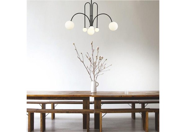 Φωτιστικό οροφής από μέταλλο και γυαλί Y85xØ100εκ. Φωτιστικό οροφής από μέταλλο και γυαλί Y85xØ100εκ.