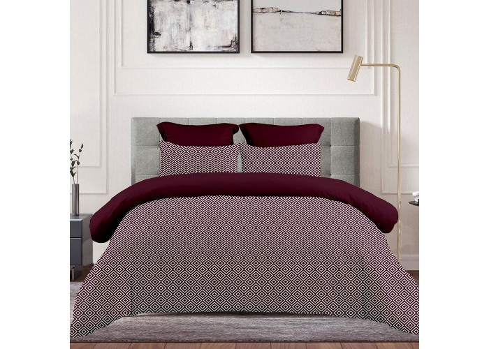 Σετ υπέρδιπλα σεντόνια red wine από 100% βαμβάκι 245x260εκ. Σετ υπέρδιπλα σεντόνια red wine από 100% βαμβάκι 245x260εκ.