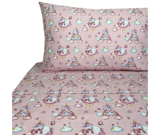 Σετ παιδικά σεντόνια μονά baby sweet unicorn από 100% βαμβάκι 175x260εκ. Σετ παιδικά σεντόνια μονά baby sweet unicorn από 100% βαμβάκι 175x260εκ.