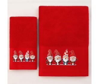 Σετ χριστουγεννιάτικες πετσέτες Santa Claus 100% βαμβάκι πεννιε 500gsm Σετ χριστουγεννιάτικες πετσέτες Santa Claus 100% βαμβάκι πεννιε 500gsm
