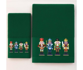 Σετ χριστουγεννιάτικες πετσέτες Nutcrackers 100% βαμβάκι πεννιε 500gsm Σετ χριστουγεννιάτικες πετσέτες Nutcrackers 100% βαμβάκι πεννιε 500gsm