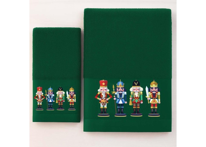 Σετ χριστουγεννιάτικες πετσέτες Nutcrackers 100% βαμβάκι πεννιε 500gsm Σετ χριστουγεννιάτικες πετσέτες Nutcrackers 100% βαμβάκι πεννιε 500gsm