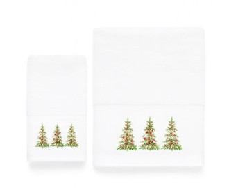 Σετ χριστουγεννιάτικες πετσέτες Trees 100% βαμβάκι πεννιε 500gsm Σετ χριστουγεννιάτικες πετσέτες Trees 100% βαμβάκι πεννιε 500gsm