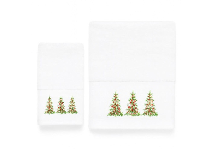 Σετ χριστουγεννιάτικες πετσέτες Trees 100% βαμβάκι πεννιε 500gsm