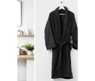 Μπουρνούζι fresh χωρίς κουκούλα μαύρο large Μπουρνούζι fresh χωρίς κουκούλα μαύρο large