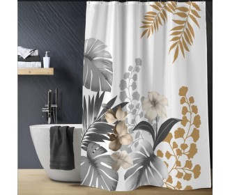 Κουρτίνα μπάνιου με 12 κρίκους kelly white Υ200x180εκ. Κουρτίνα μπάνιου με 12 κρίκους kelly white Υ200x180εκ.