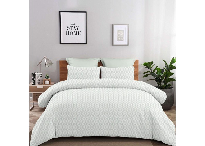 Σετ σεντόνια μονά Claudia πράσινο από 100% βαμβάκι 175x260εκ.