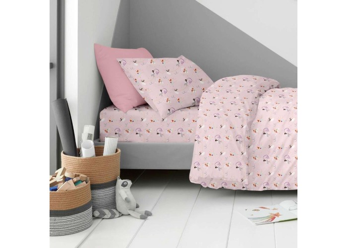 Σετ παιδικά σεντόνια μονά ballerines από 100% βαμβάκι 170x260εκ.
