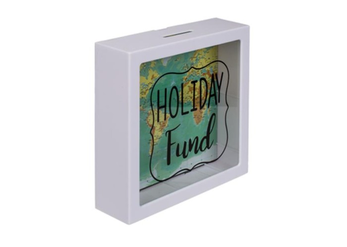 Κουμπαράς - κορνίζα πλαστικός Holiday Fund 15x15x5εκ. Κουμπαράς - κορνίζα πλαστικός Holiday Fund 15x15x5εκ.