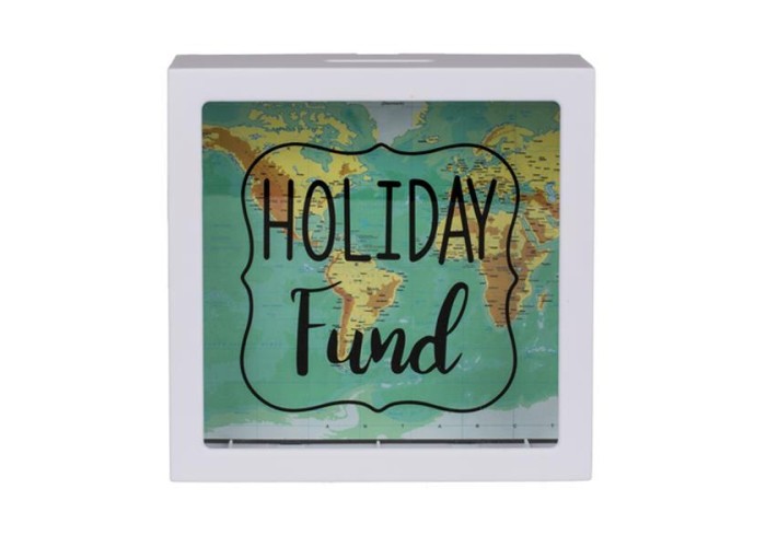 Κουμπαράς - κορνίζα πλαστικός Holiday Fund 15x15x5εκ. Κουμπαράς - κορνίζα πλαστικός Holiday Fund 15x15x5εκ.