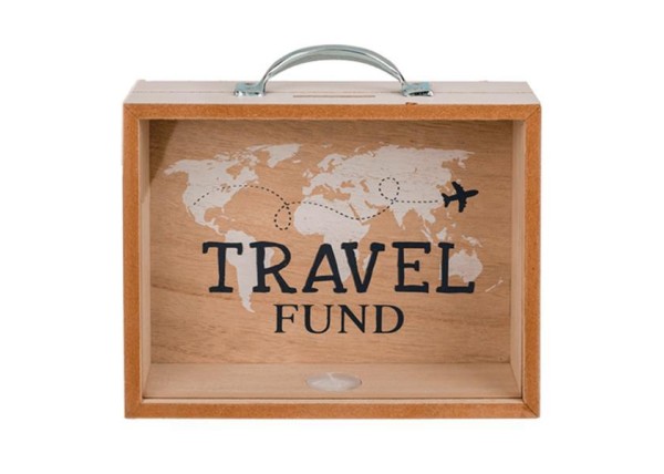 Κουμπαράς - κορνίζα ξύλινος Travel Fund Υ12x20,5x5εκ. Κουμπαράς - κορνίζα ξύλινος Travel Fund Υ12x20,5x5εκ.