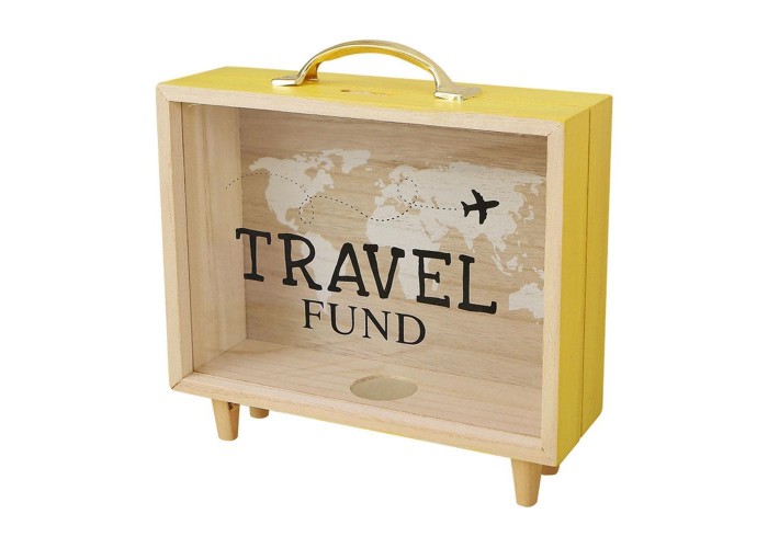 Κουμπαράς - κορνίζα ξύλινος Travel Fund Υ12x20,5x5εκ. Κουμπαράς - κορνίζα ξύλινος Travel Fund Υ12x20,5x5εκ.