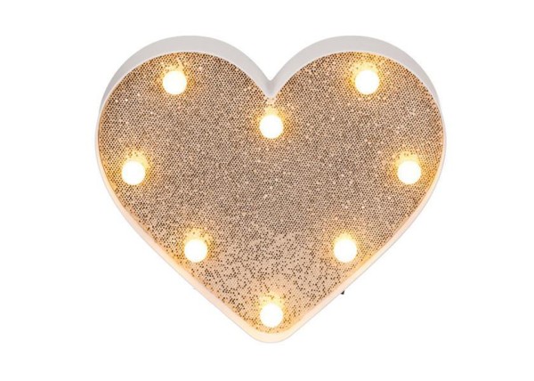 Φωτιζόμενη καρδιά με χρυσό γκλίττερ, με μπαταρίες 23x4xY20εκ. Φωτιζόμενη καρδιά με χρυσό γκλίττερ, με μπαταρίες 23x4xY20εκ.