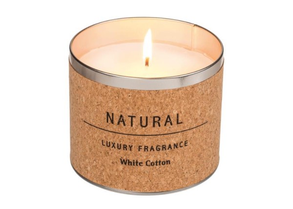 Λευκό αρωματικό κερί «λευκό βαμβάκι» σε βαζάκι με φελλό,  Ø12xΥ10εκ. Λευκό αρωματικό κερί «λευκό βαμβάκι» σε βαζάκι με φελλό,  Ø12xΥ10εκ.