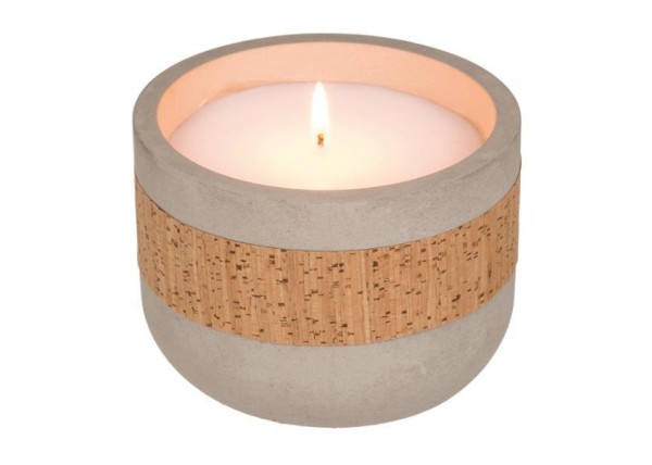 Κερί λευκό σε τσιμεντένιο βαζάκι με φελλό, Ø11,5xΥ8εκ. Κερί λευκό σε τσιμεντένιο βαζάκι με φελλό, Ø11,5xΥ8εκ.