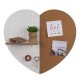 Πίνακας σημειώσεων φελλού σε σχήμα καρδιάς με 1 ράφι, Υ45x49x4εκ.