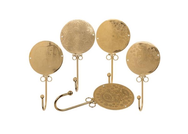 Κρεμάστρα μεταλλική χρυσή ethnic, κοκτέηλ 4 σχέδια Υ21x10,5εκ. Κρεμάστρα μεταλλική χρυσή ethnic, κοκτέηλ 4 σχέδια Υ21x10,5εκ.