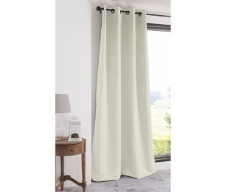 Κουρτίνα black out Coveri έτοιμη με κρίκους εκρού 140x270εκ.