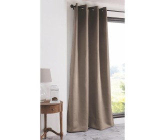 Κουρτίνα black out Coveri έτοιμη με κρίκους μπεζ 140x270εκ