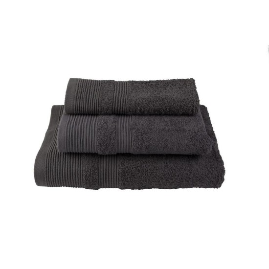 Πετσέτα μονόχρωμη 100% βαμβάκι πεννιε 550gsm 50x100εκ. σκούρο γκρι Πετσέτα μονόχρωμη 100% βαμβάκι πεννιε 550gsm 50x100εκ. σκούρο γκρι