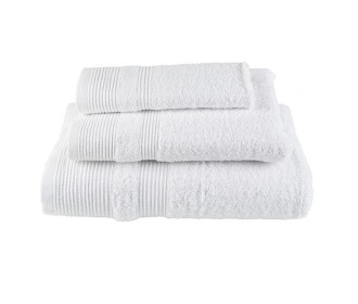 Πετσέτα μονόχρωμη 100% βαμβάκι πεννιε 550gsm 80x150εκ. λευκή Πετσέτα μονόχρωμη 100% βαμβάκι πεννιε 550gsm 80x150εκ. λευκή
