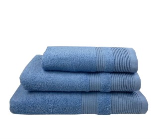 Πετσέτα μονόχρωμη 100% βαμβάκι πεννιε 550gsm 80x150εκ. μπλε Πετσέτα μονόχρωμη 100% βαμβάκι πεννιε 550gsm 80x150εκ. μπλε