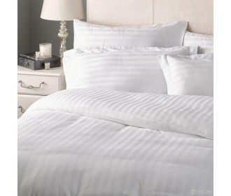 Παπλωματοθήκη 200 κλωστών 80% βαμβάκι 20% πολυέστερ 220x240εκ. λευκή ριγέ Παπλωματοθήκη 200 κλωστών 80% βαμβάκι 20% πολυέστερ 220x240εκ. λευκή ριγέ