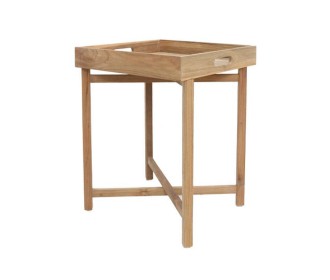 Τραπεζάκι Nextdeco Tray ξύλο teak 50x50xΥ66εκ.