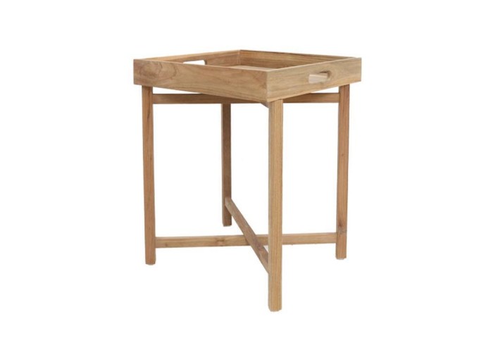 Τραπεζάκι Nextdeco Tray ξύλο teak 50x50xΥ66εκ. Τραπεζάκι Nextdeco Tray ξύλο teak 50x50xΥ66εκ.