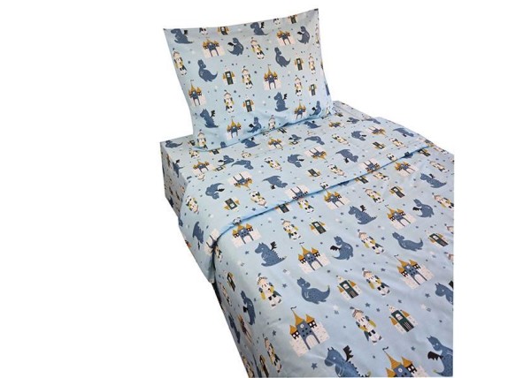 Σετ παιδικά σεντόνια μονά Dragons - Knights από 100% βαμβάκι 175x260εκ. Σετ παιδικά σεντόνια μονά Dragons - Knights από 100% βαμβάκι 175x260εκ.