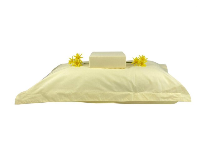 Μαξιλαροθήκες Oxford Πεννιέ Yellow από 100% βαμβάκι 52x72εκ. σετ 2 τμχ.