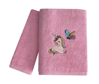 Σετ παιδικές πετσέτες Fairy Unicorn 100% βαμβάκι πεννιε 480gsm Σετ παιδικές πετσέτες Fairy Unicorn 100% βαμβάκι πεννιε 480gsm