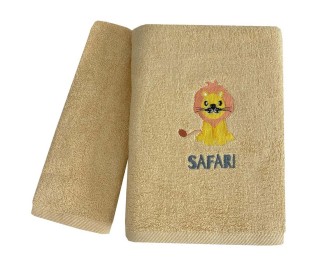 Σετ παιδικές πετσέτες Safari - zoo 100% βαμβάκι πεννιε 480gsm Σετ παιδικές πετσέτες Safari - zoo 100% βαμβάκι πεννιε 480gsm
