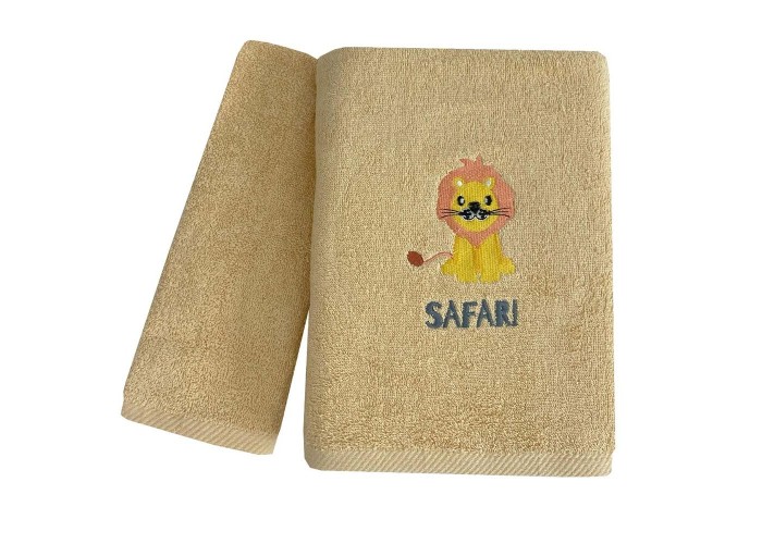 Σετ παιδικές πετσέτες Safari - zoo 100% βαμβάκι πεννιε 480gsm Σετ παιδικές πετσέτες Safari - zoo 100% βαμβάκι πεννιε 480gsm