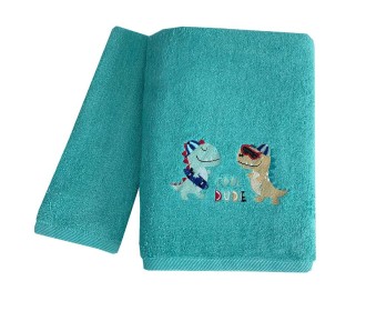 Σετ παιδικές πετσέτες Cool dino 100% βαμβάκι πεννιε 480gsm Σετ παιδικές πετσέτες Cool dino 100% βαμβάκι πεννιε 480gsm