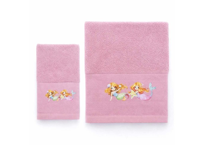 Σετ παιδικές πετσέτες Mermaids 100% βαμβάκι πεννιε 480gsm