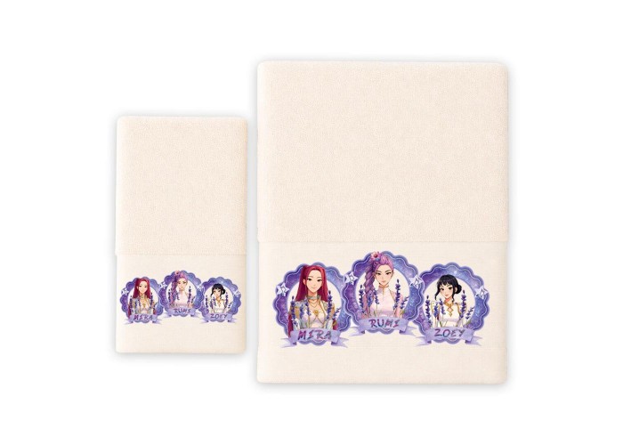 Σετ παιδικές πετσέτες Girls Band ecru 100% βαμβάκι πεννιε 480gsm Σετ παιδικές πετσέτες Girls Band ecru 100% βαμβάκι πεννιε 480gsm