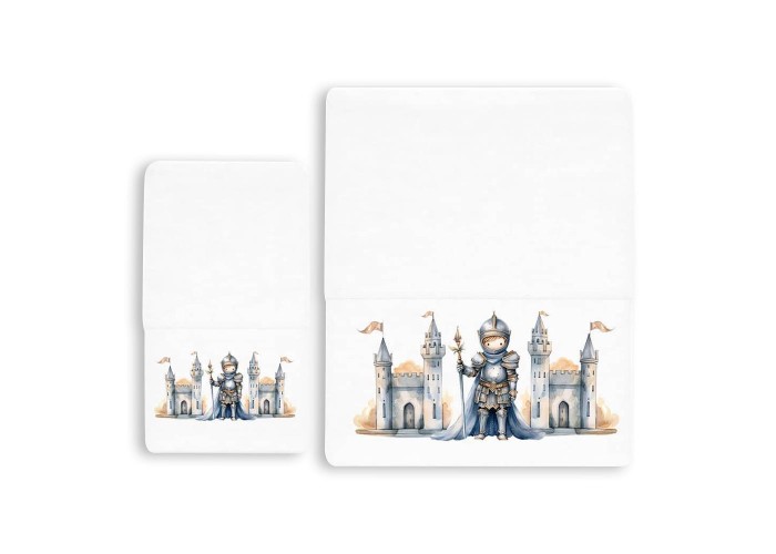 Σετ παιδικές πετσέτες Knight 100% βαμβάκι πεννιε 480gsm