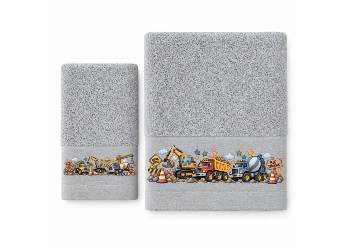Σετ παιδικές πετσέτες Trucks II 100% βαμβάκι πεννιε 500gsm Σετ παιδικές πετσέτες Trucks II 100% βαμβάκι πεννιε 500gsm